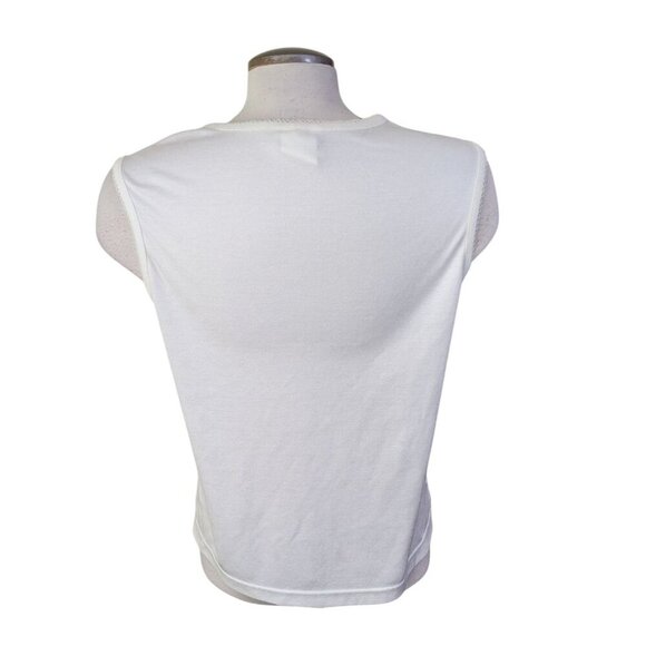 Vintage BonWorth Womens Tank Size S Petite Cream Hummingbird Flowers Embroidered - Picture 6 of 7
